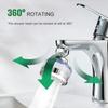 Stainless Steel Kitchen Faucet with 360 Degree Rotation Stream Sprayer Splash Proof Filter Tap Sink Household Accessory Connecto