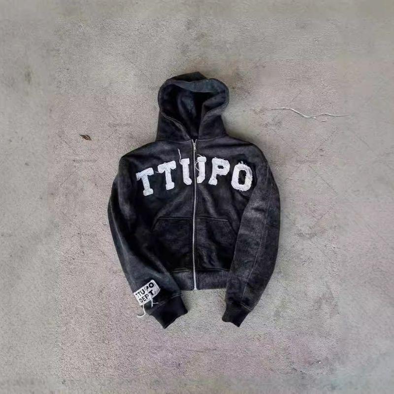 

2024 Мода Осень и Зима Американский Ретро Хай Стрит Y2g Трендовый Свитшот с Капюшоном с Принтом Букв Повседневный Парный Трансграничный Black XL