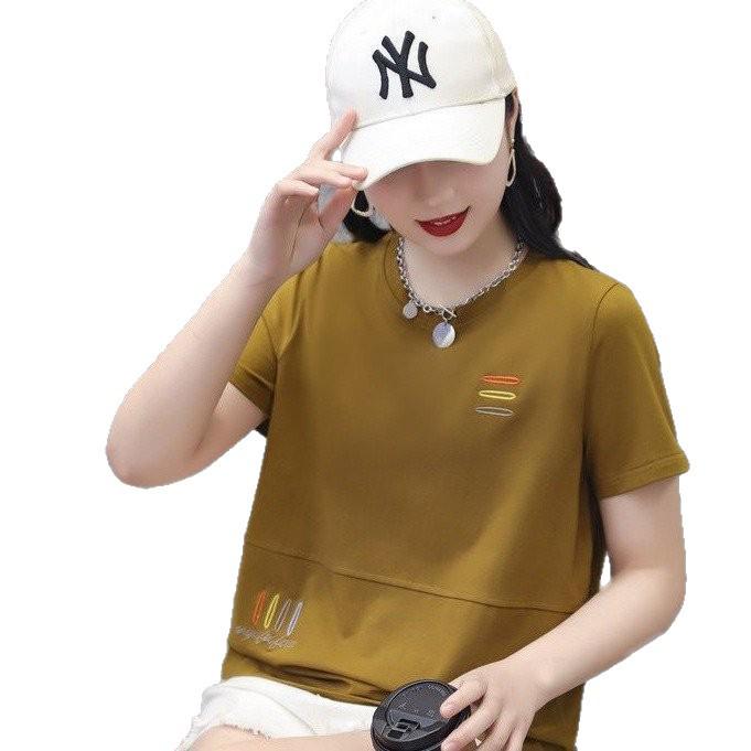 2026 Summer Women's Printed Round Neck Loose Casual Short Sleeve T-Shirt
