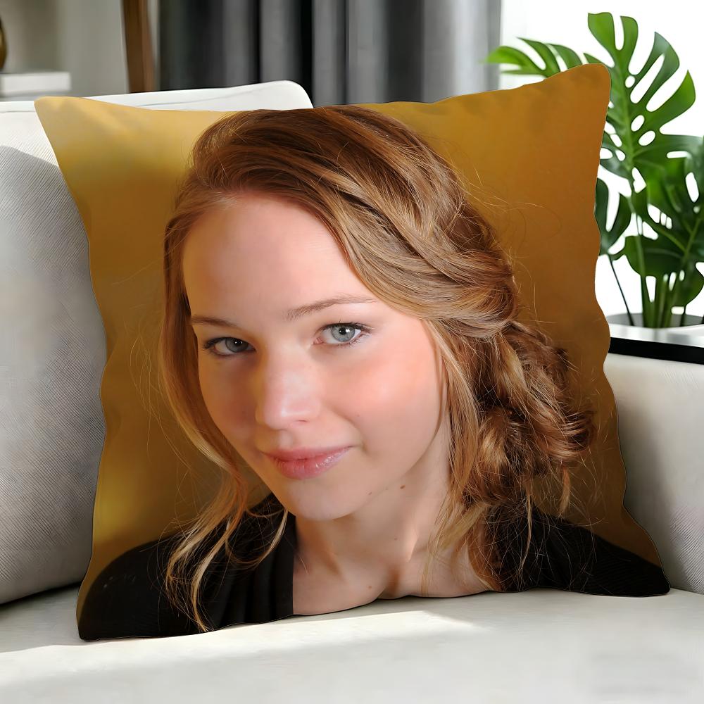 Movie Jennifer Lawrence Cushion Cover Cushion Cover Set 4Pcs 50X50 45X45 40X40 Pillowcase Decorative Sofa Home Decor