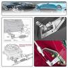 Stainless Steel Universal 24"/36'' Throttle Gas Cable & Spring Set Street Hot Rod Performance For Ford Chevy Silver