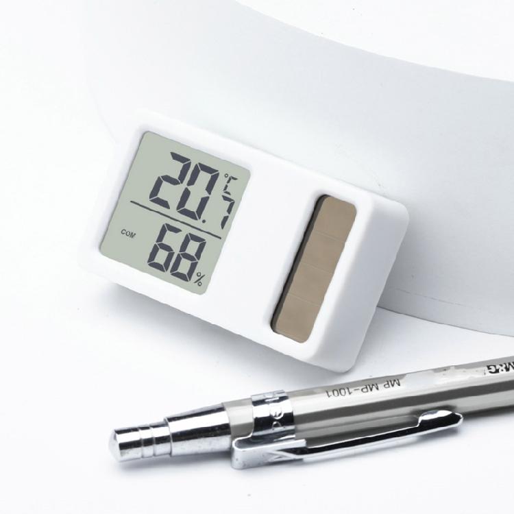 Solar Powered Small Size Hygrometer Thermometers Desktop Digital Temperature Humidity Measurement Meter Gauge for Home