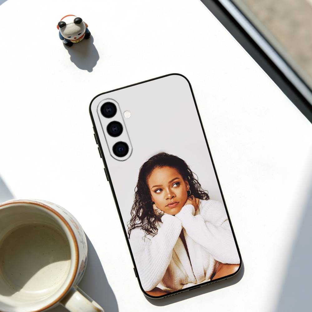 Singer  Rihanna Phone Case Soft black For Samsung Galaxy A73,A72,A71,A70,A53,A52,A51