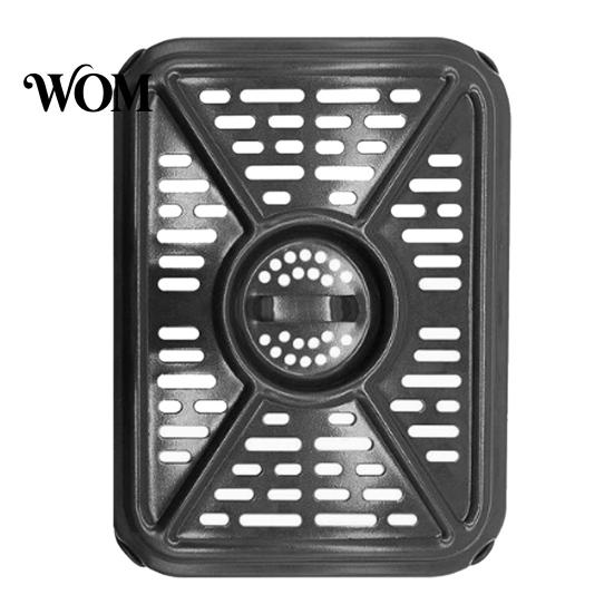 Gezonde Kookplaat Crisper Pan Airfryer Grillpan, Antiaanbak Duurzaam Aluminium Vetopvangbak, met Rubberen Vervangingsonderdelen voor Ovenmat, Warmtecirculatie