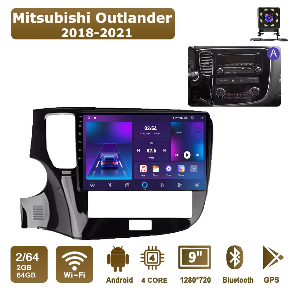 

Автомобильная магнитола Android Car-Play для Mitsubishi Outlander 2018-2021 Мультимедийный плеер Головное устройство Стерео Навигация GPS BT WIFI, 2+64ГБ A чёрный