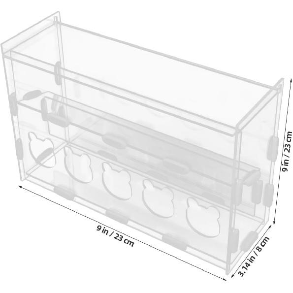 POPETPOP Quail Transparent Feeder Rutin Chicken Feed Box Chick Small Bird Food Water Container for Chicks/ducks/quail/rutin Chicken Brooder Box