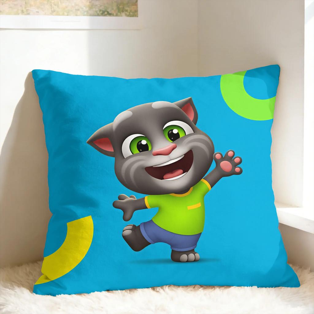 Pillow Cover Decorative T-Talking T-Tom And F-Friends Vintage Pillow Case For Sofa Bedroom Home Decor Pillowcases