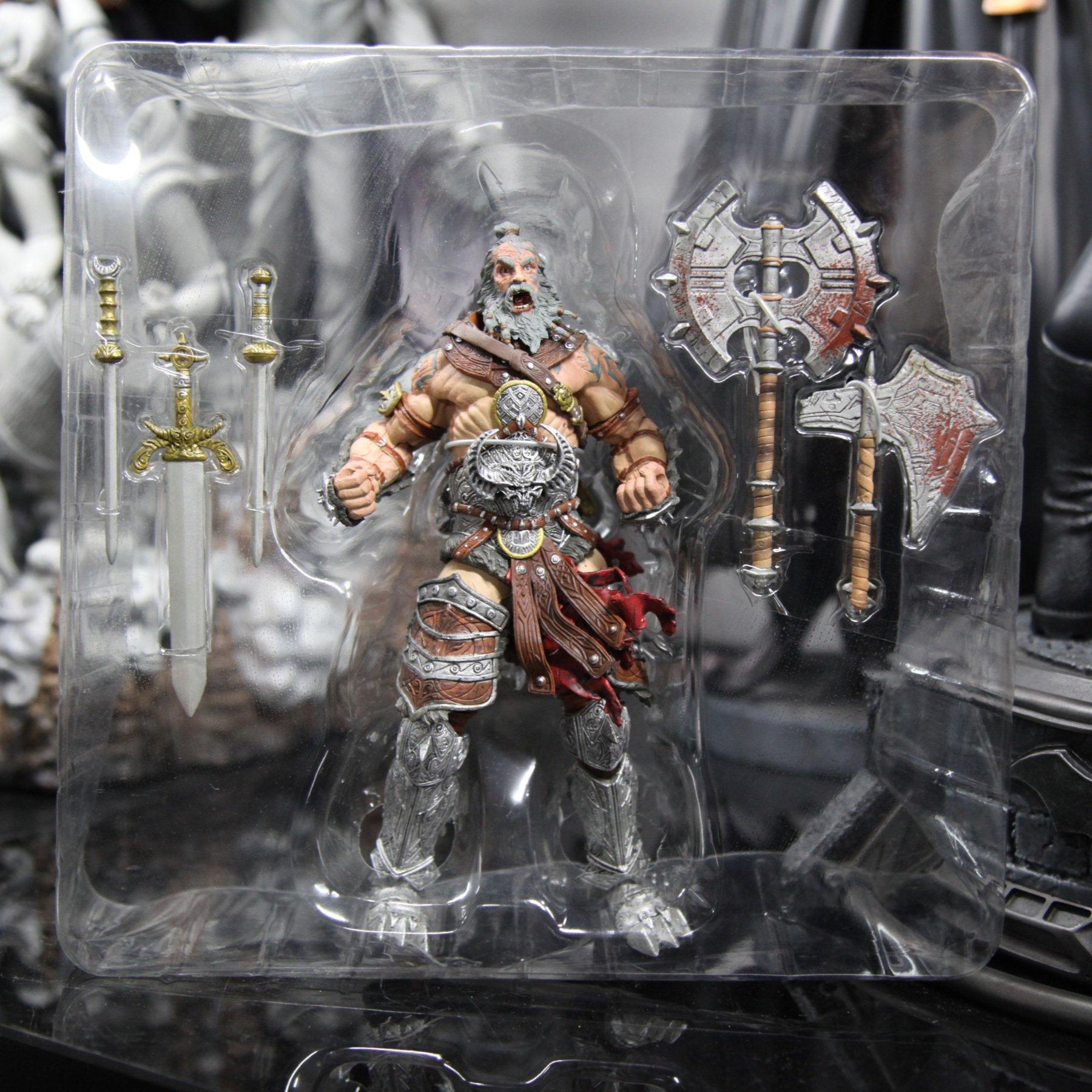 

Diablo Barbarian Four Horsemen Warrior Action Figure Collectible Model Ornament | Helmet Fixed Non-Removable no box