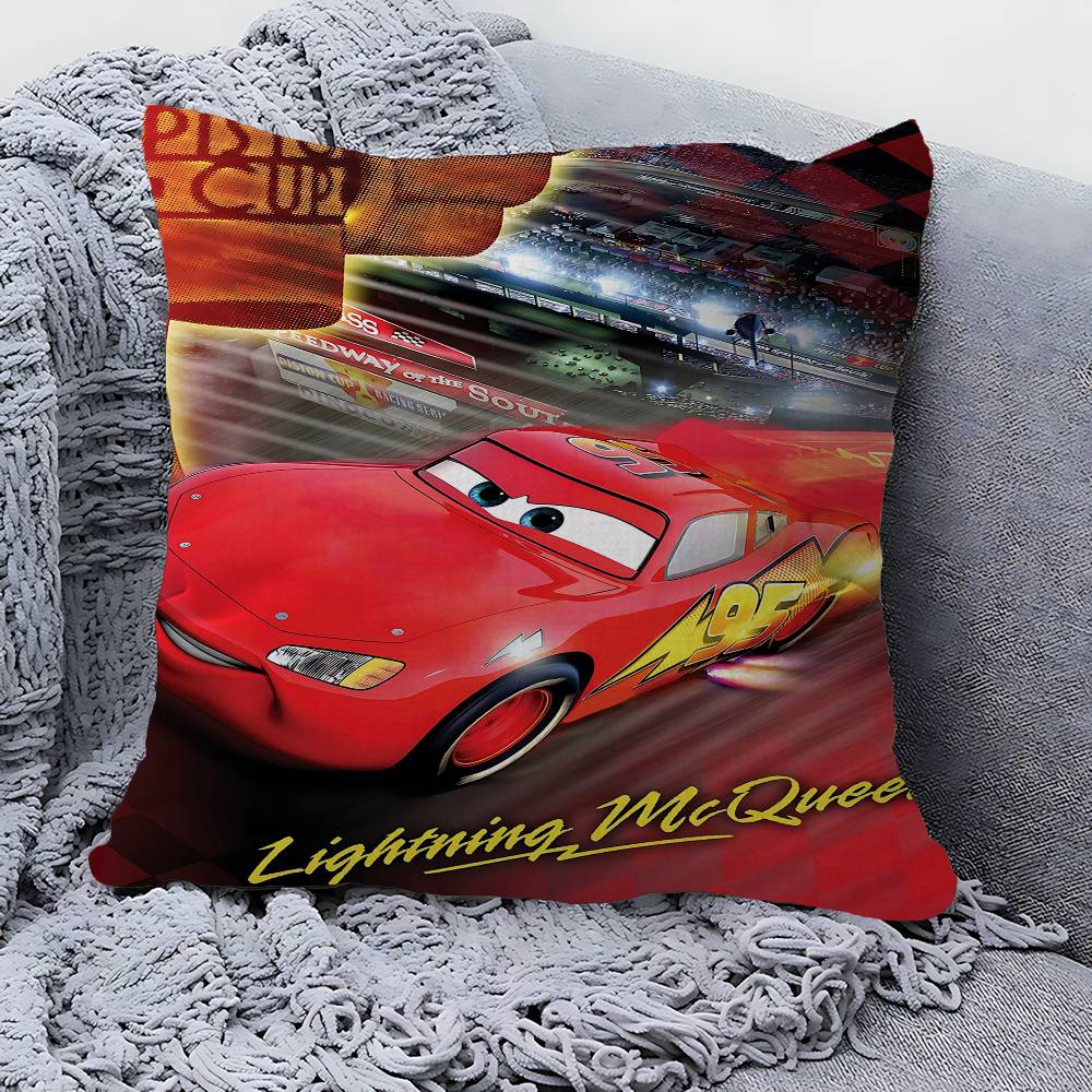 Cartoon L-lightning Anime M-mcQueen Office Cushion Pillowcase Car Cushion Cover45X45CM Lumbar Pillowcase Sofa Pillowcover