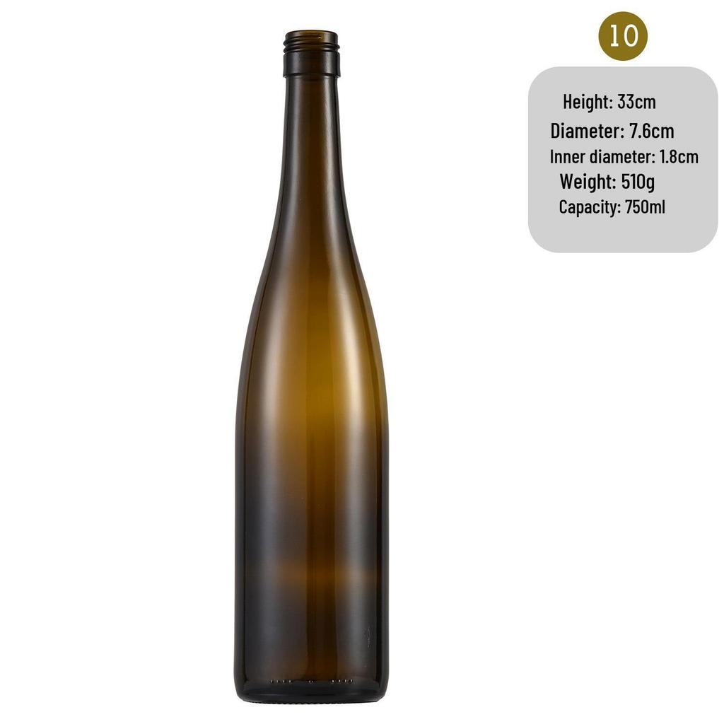 In-Stock Burgundy Green Glass Wine Bottle - Ideal for Red Wine, Liquor, Home Brewing, and Fruit Wine Storage
