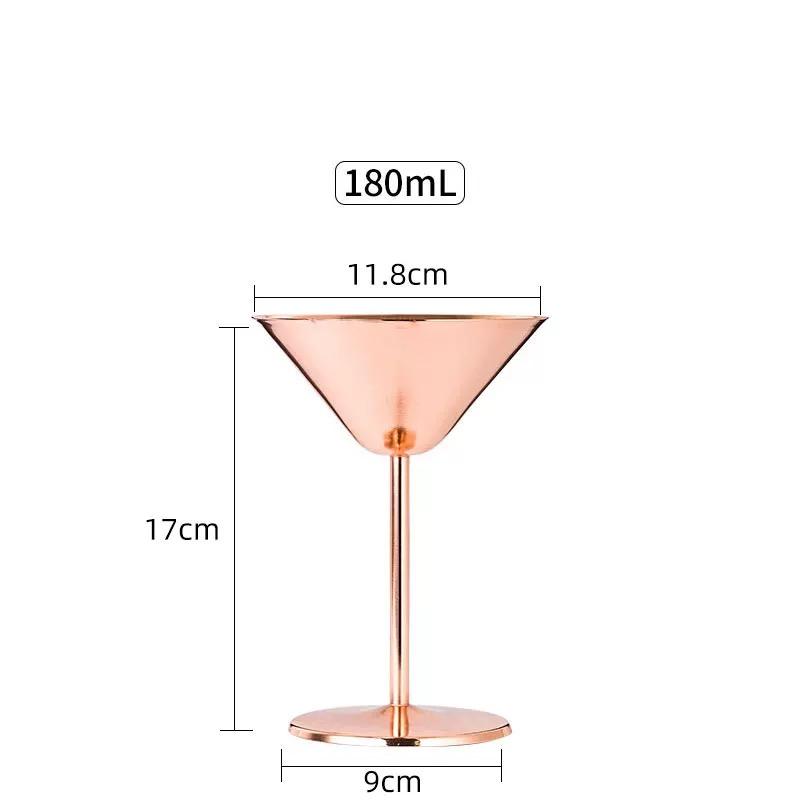 304 Stainless Steel Stemmed Cocktail & Wine Glass – Martini, Champagne, Bar Cup