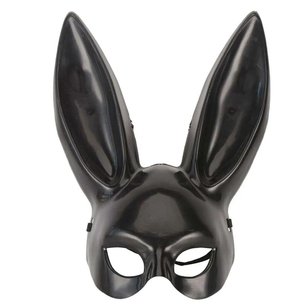 Fun Anime Black White Rabbit Mask Halloween Party Decoration Party Girl Sexy Long Ears Rabbit Bunny Mask Costume Cosplay