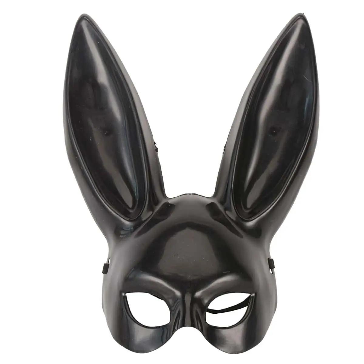 Fun Anime Black White Rabbit Mask Halloween Party Decoration Party Girl Sexy Long Ears Rabbit Bunny Mask Costume Cosplay