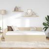 Corner Bed Frame with Headboard Cream 90 Cm X 200 Cm Fabric