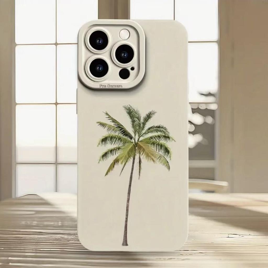 The new coconut tree is suitable for iphone17 mobile phone case 11 Apple 16promax/15 anti-drop 14pro13 Europe and America 12
