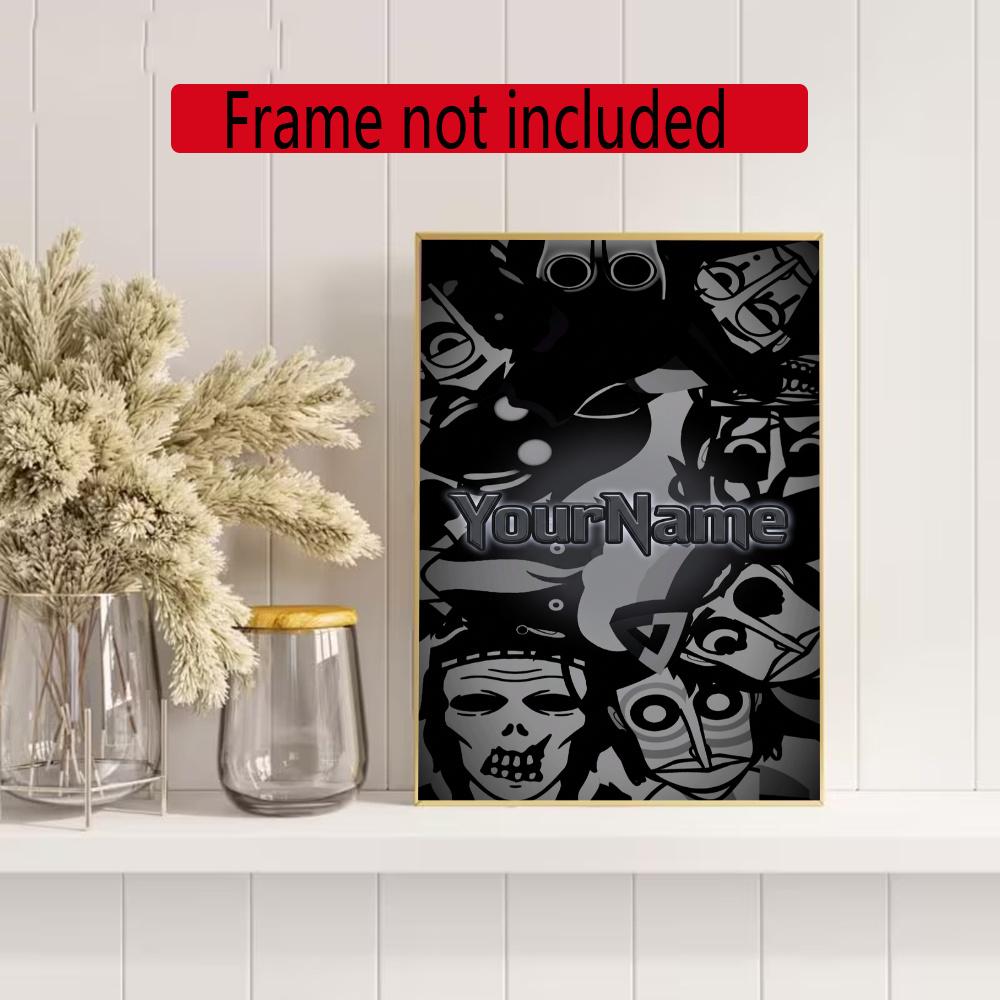 Incredibox Customize Your Name Diamond Painting Round Diamond Diy Frameless Holiday Artwork Suitable For Home Office Wall Decoration