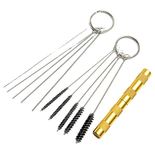 Airbrush Cleaning Kit: Brush, Needle, and Nozzle Scraper Tools