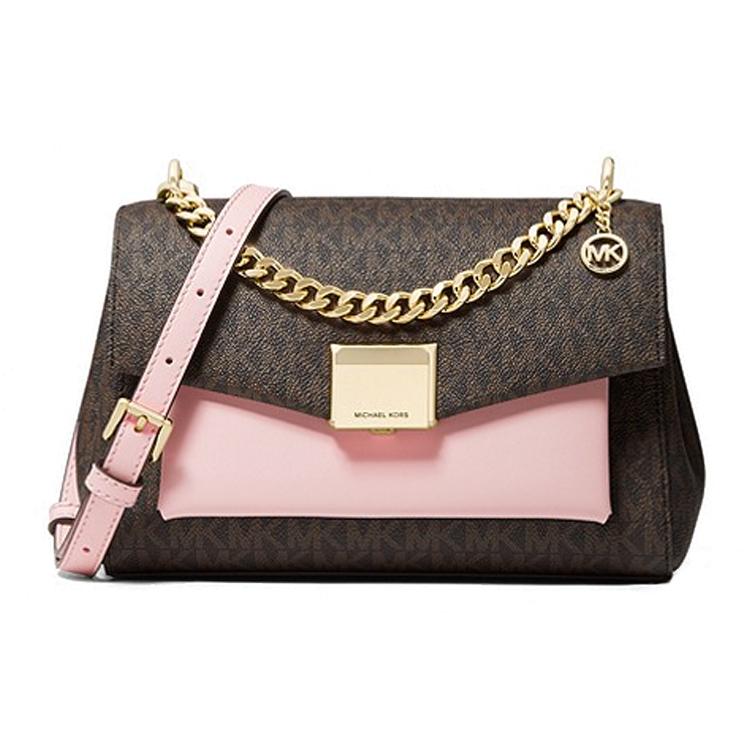 

New MICHAEL KORS Lita Crossbody Bags 35T0GXPL2B-POWDER-BLUSH 25.4*8.9*14.7CM