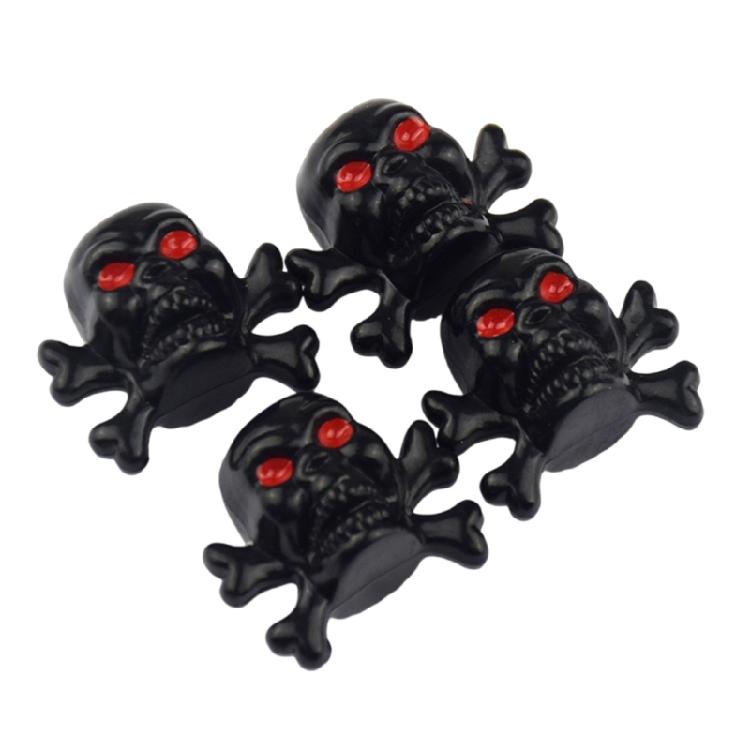 4Pcs Dustproof Caps Tire Accessory Skull Style Seal Stem Cover Car Wheel Tire Valves Stem Caps Tyre Air Pressure Caps