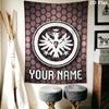 Custom Name Eintracht Frankfurt Wall Tapestry Aesthetic Wall Hanging Printed Fabric Blanket Decorative Tapestries for Bedroom Living Room Home Decor