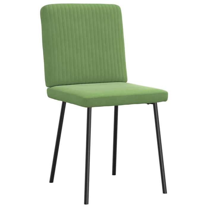 VidaXL Dining Chairs Set of 2 Light Green Velvet 4101189