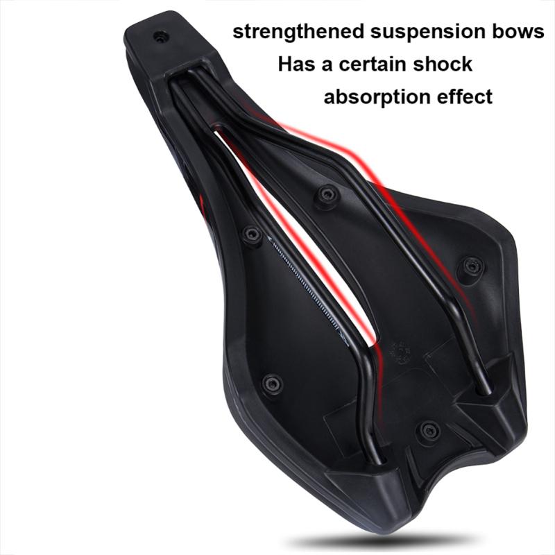 Mountain Bike Seat Cushion Ergonomic Hollowed Comfortable Breathable Waterproof Shock Absorption