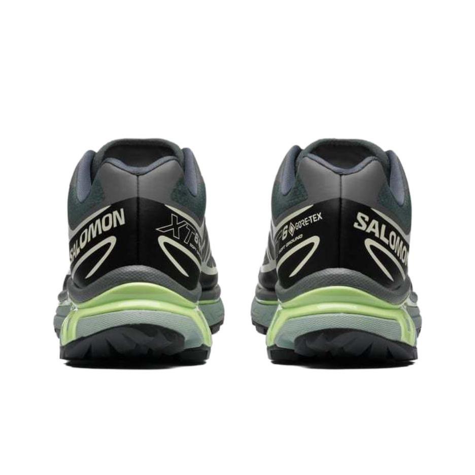 SALOMON Xt-6 Gtx Comfortable Versatile Waterproof Low-Top Running Shoes Unisex Running Shoes Urban-Gray Black Lime 475813