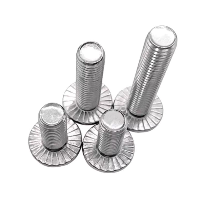 304 Stainless Steel Serrated Flange Hex Head Screws UNC Size 1/4-3/8 Anti-loose Fasteners Auto Motorcycle Replacement Parts