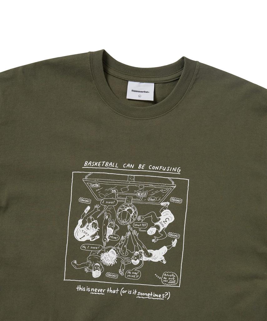 This Is Never That Confusing Basketball Tee Olive