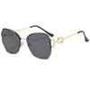 Trendy Polarized Sunglasses for Women - European & American Casual Style with Natural Makeup Sun Protection & Stylish Metal Design