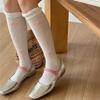 IOULOR Japanese Lace Ballet-Style Bubble Bow Calf Socks - Summer 2025 Collection