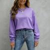 Dames Grote Maten Casual Losse Pasvorm Ronde Hals Pullover Sweatshirt voor Dagelijks Gebruik
