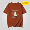 American Retro Trendy Duck Tshirt With Quirky Cartoon Print Loose Casual Short Sleeved Cotton Top