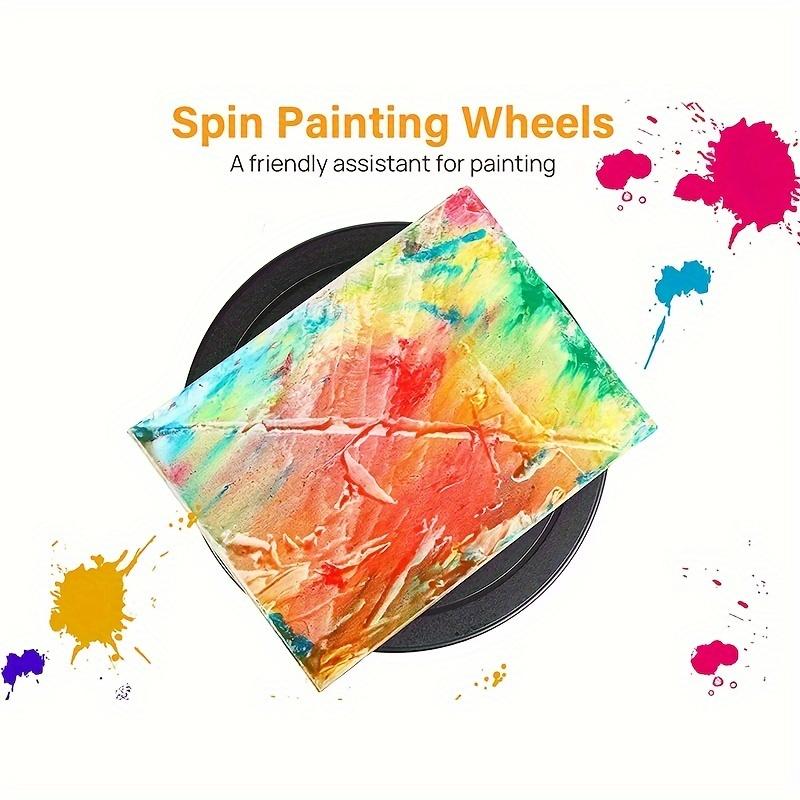 1 шт. Обертовий поворотний стіл Гравірувальні колеса Обертаються чорні картини Поворотний столик Легкий тримач для малювання Поворотний столик Дисплей Тримач предметів