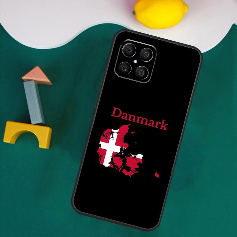 Dänemark Flagge Hülle Für Honor Magic 7 5 6 Lite Honor 200 Pro 50 70 90 Lite X9a X8a X8 X9 X8b X9c X9b Cover