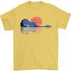 Unisex Cotton Short Sleeve Guitar Reflection Guitarist Acoustic Bass Mens T-Shirt