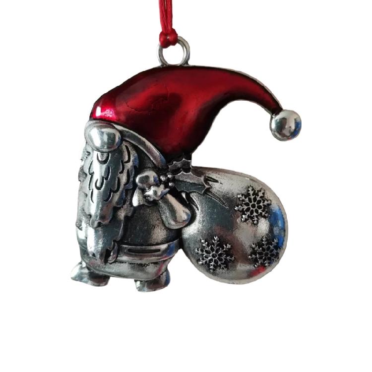 Christmas Tree Decoration Metal Dwarf Pendant Festival Tree Hanging Ornament for Mantels Table Living Room Bedroom