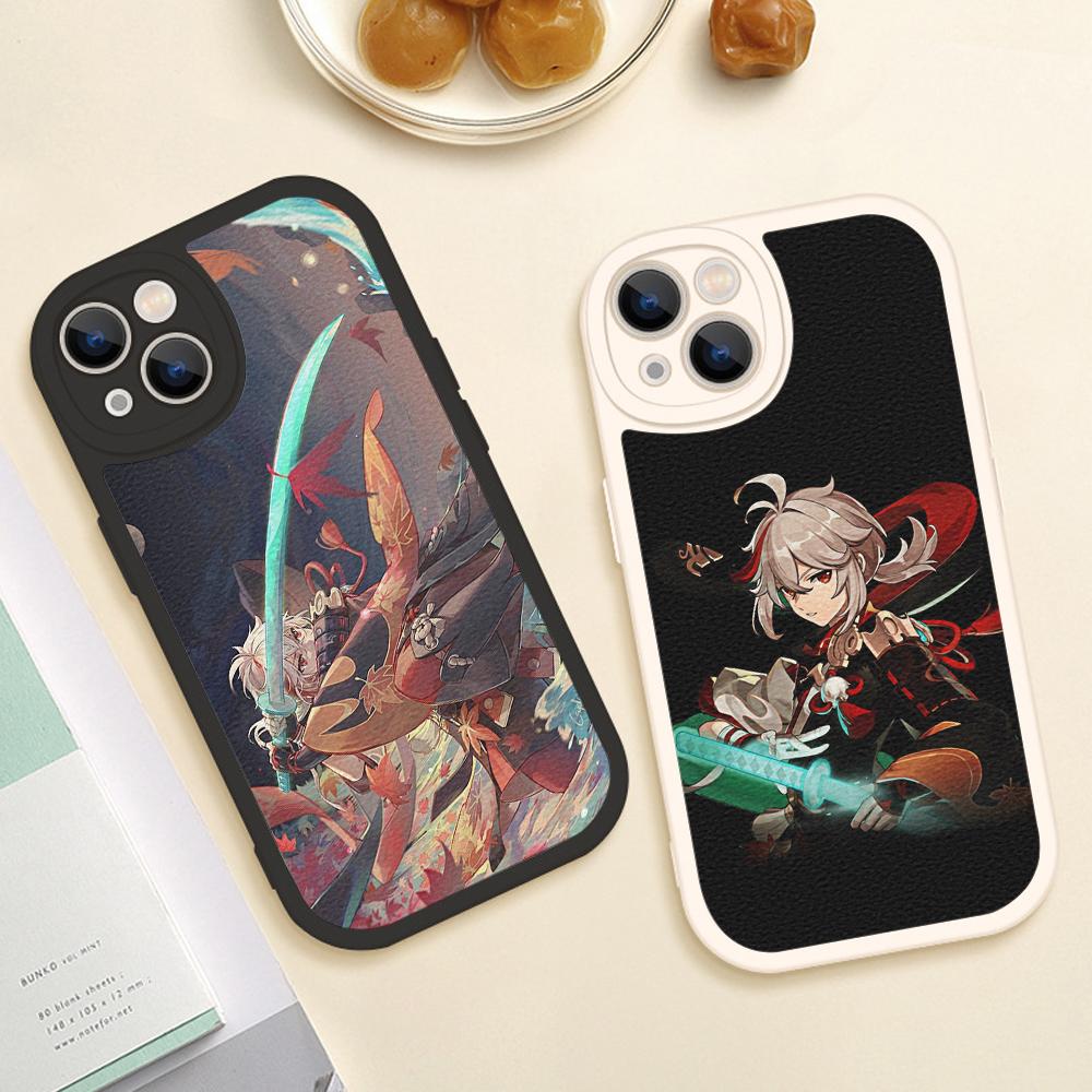 For Iphone Kazuha Genshin Impact Phone Case for Iphone 14 13 11 12 Pro MAX 13 12 MiNi 7 8 plus iphone 14 XS XR Lambskin Covers