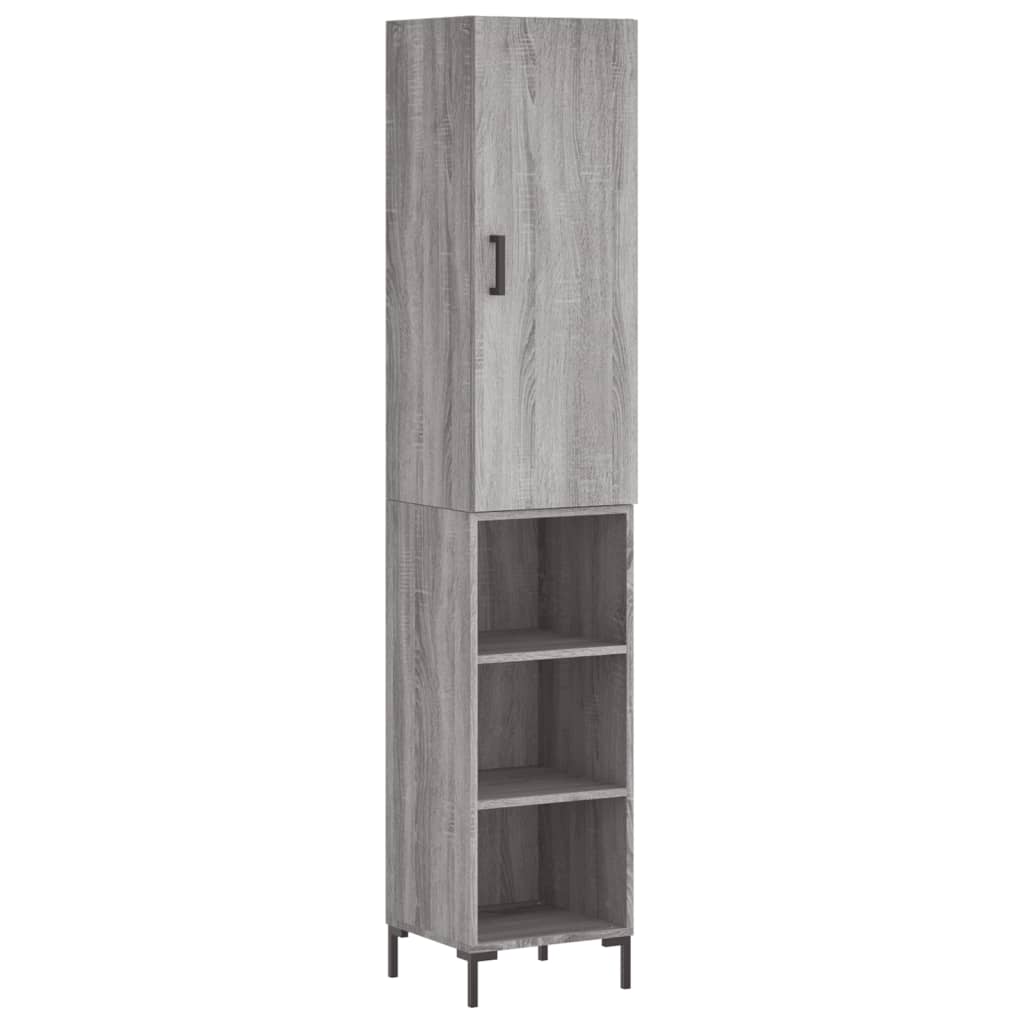 Highboard Grey Sonoma 34.5 x 34 x 180 cm Particleboard