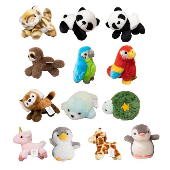 Animal Plush Doll Shoulder Magnet Stuffed Animal Toy Cute Realistic Panda Raccoon Tiger Plushies Birthday Christmas Gifts for Boys Girls