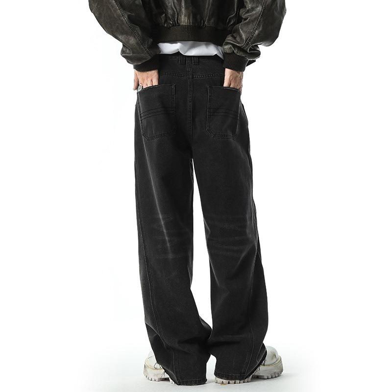 American High Street Wide-leg Jeans Washed Old Retro Loose Straight Pants
