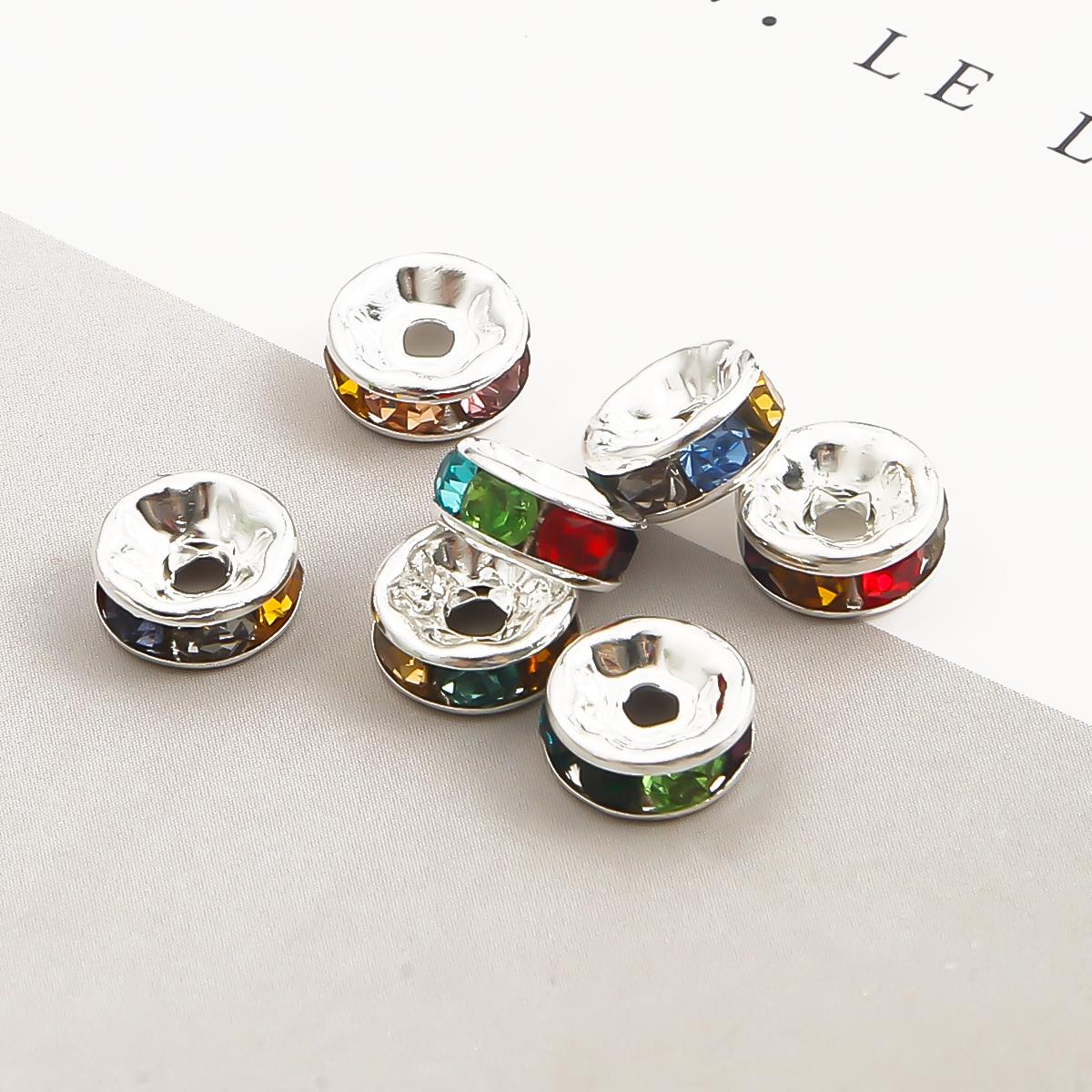 

50 шт., металлическое медное круглое кольцо, филигранное очарование, аксессуары для самостоятельного изготовления, принадлежности для изготовления ювелирных изделий 6×2mm 2mm серебряный/разноцветный