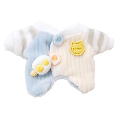 Niannyyhouse Color Block Crawling Bodysuit, 10cm-15cm, 20cm Plush Toy, Dress-Up Clothes, Cotton Doll, Accessories (Blue, 10cm-15cm)