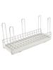 Space Saving Stainless Steel Utensil Drying Rack with Drainage Tray for Kitchen Sink Cabinets and Drawer Organization