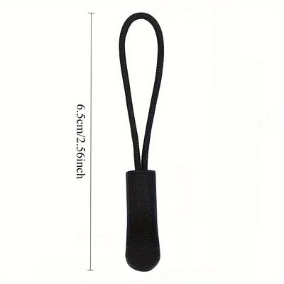 Replacement Zipper Pulls Black Zipper Pull Cord Extender for Backpacks, Jackets, Luggage, Purses, Handbags