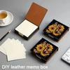 5D DIY PU Diamond Painting Kit Note Box with 160 Sheets Paper Memo Paper Storage Box for Living Room Home Office Decoration
