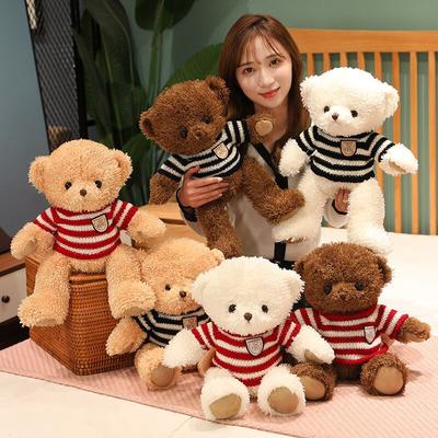45 cm Schöner Plüschpullover Teddybär Spielzeug Süße Klassische Bärenpuppen Ausgestopftes Weiches Tierkissen Valentinstagsgeschenk für Freundin