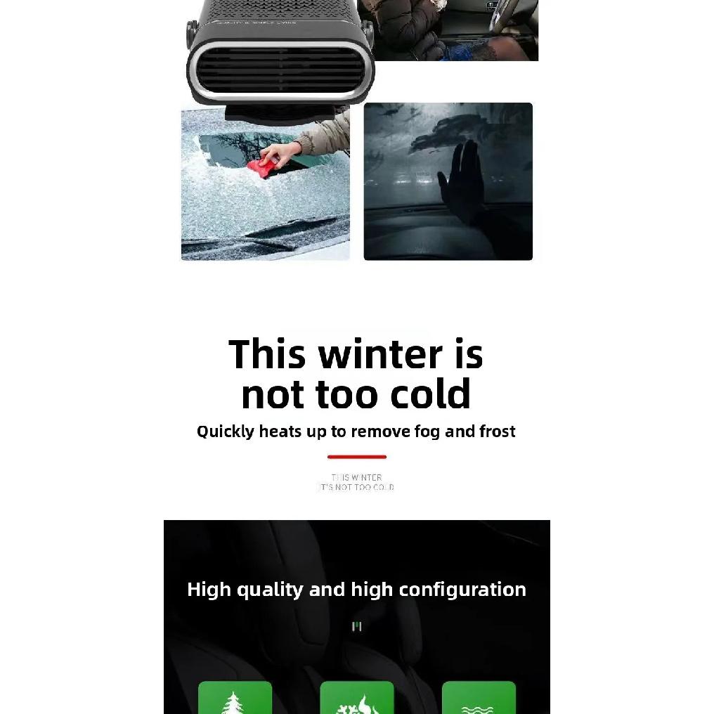 12V 24V Universal Car Heater Mini Defroster Defogger Windshield Heater For Winter Truck Windshield Heating And Warming 1 Pcs