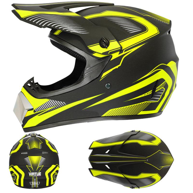 [Free Three-piece Set] Kart Off-road Helmet Electric Motorcycle Helmet Full Helmet for Mountain Downhill Competition