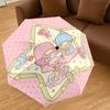 1PC Little Twin Stars Umbrella-8-Rib Reinforced, Automatic Open, Lightweight & Durable, Cute Fashion Accessory for Outdoor-P2685